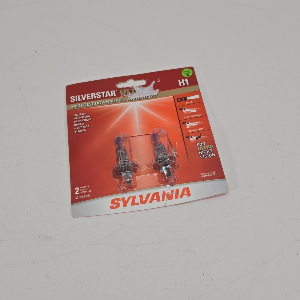 Sylvania Silverstar H1 ULTRA Pair Set High Performance Headlight 2 Bulbs